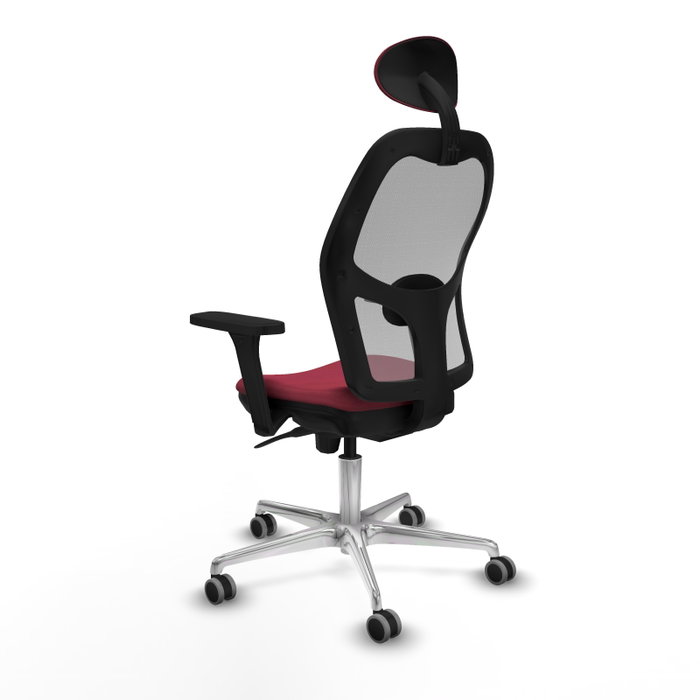 PIQUERAS Y CRESPO Silla de oficina Jorquera con mecanismo Sincro, Granate y Gris PIQUERAS Y CRESPO Silla de oficina Jorquera con mecanismo Sincro, Granate y Gris