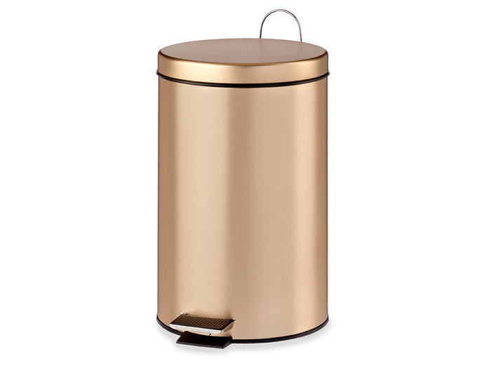 Berilo Papelera Pedal 12L Metal Oro 25 x 39.5 x 32 cm (Set de 4)