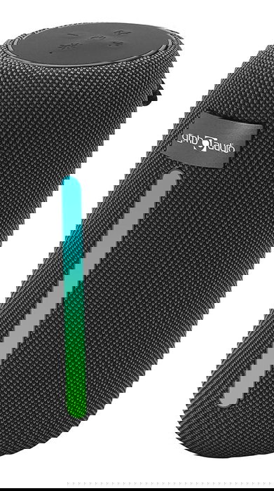 Gembird SPK-BT-LED-07 Altavoz Portátil Bluetooth para Fiestas con Luces LED RGB, Micrófono, Radio FM, Entrada AUX/USB/MicroSD, Batería Recargable 4h, 5W, Negro