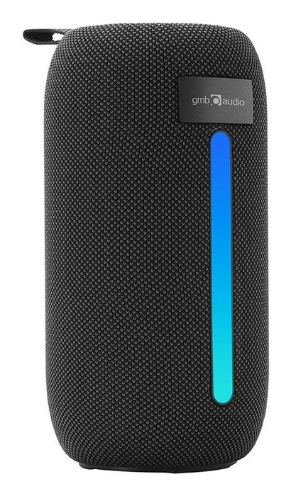 Gembird SPK-BT-LED-07 Altavoz Portátil Bluetooth para Fiestas con Luces LED RGB, Micrófono, Radio FM, Entrada AUX/USB/MicroSD, Batería Recargable 4h, 5W, Negro