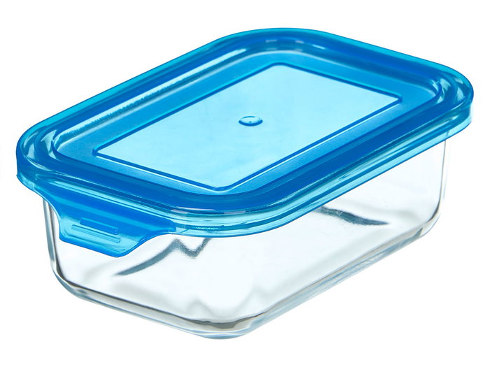 VIVALTO Fiambrera Rectangular Azul 16.8 x 5 x 11 cm (Set de 24)