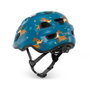 Met Casco Niño Hooray Perros Azul Brillo - S/M (52-56 cm) con Luz, 10 Ventilaciones