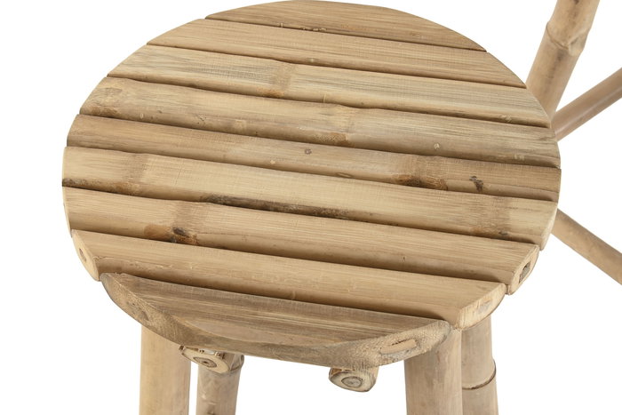 DKD Home Decor Mesa Bar Tropical Bambú Set de 3 Piezas 50 x 105 x 50 cm