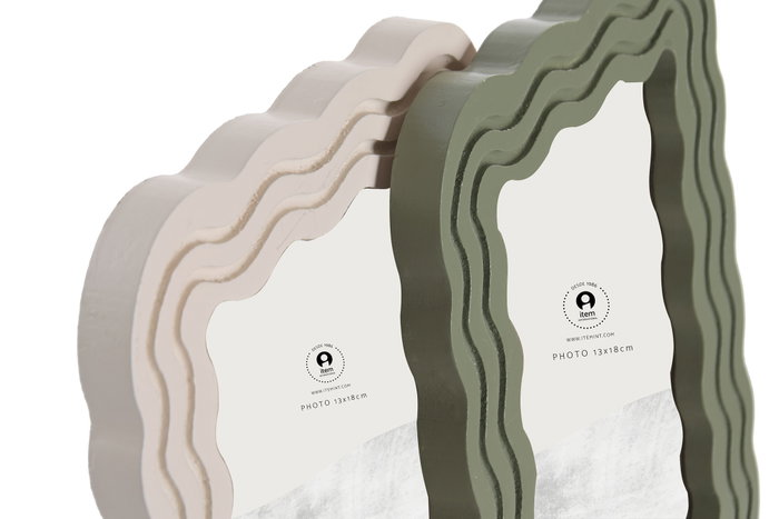 DKD Home Decor Set de 6 Marcos de Fotos 13x18 cm Surtido Beige y Verde de MDF DKD Home Decor Set de 6 Marcos de Fotos 13x18 cm Surtido Beige y Verde de MDF