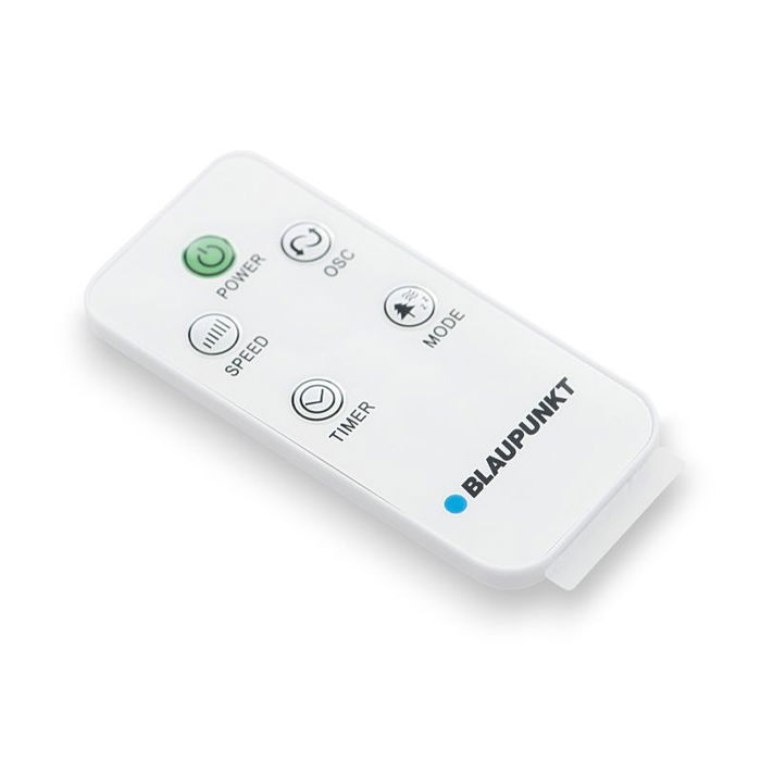 Blaupunkt Ventilador de Pie con Base Redonda, 5 Aspas, 45W, Mando a Distancia y Temporizador