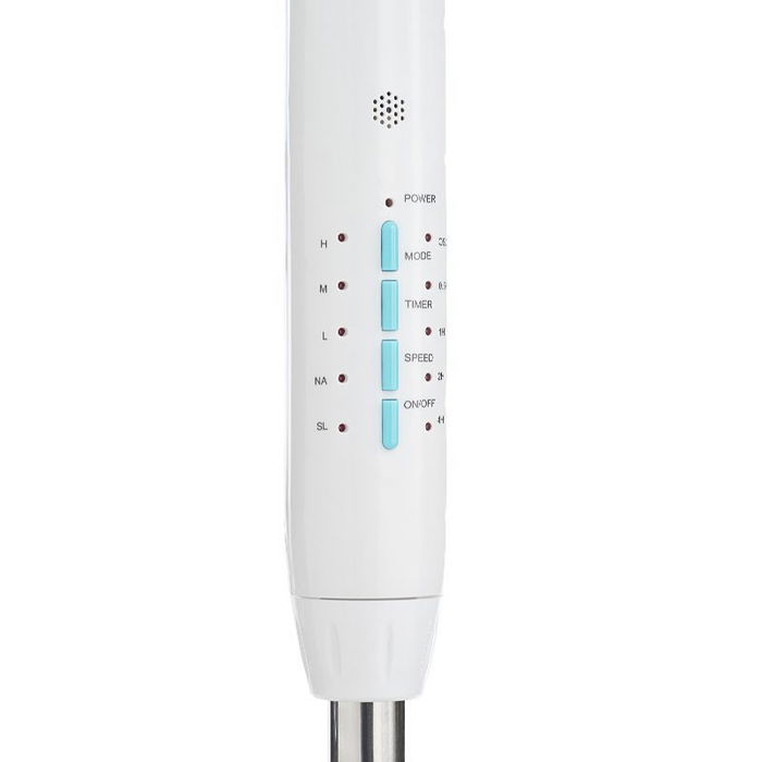 Blaupunkt Ventilador de Pie con Base Redonda, 5 Aspas, 45W, Mando a Distancia y Temporizador