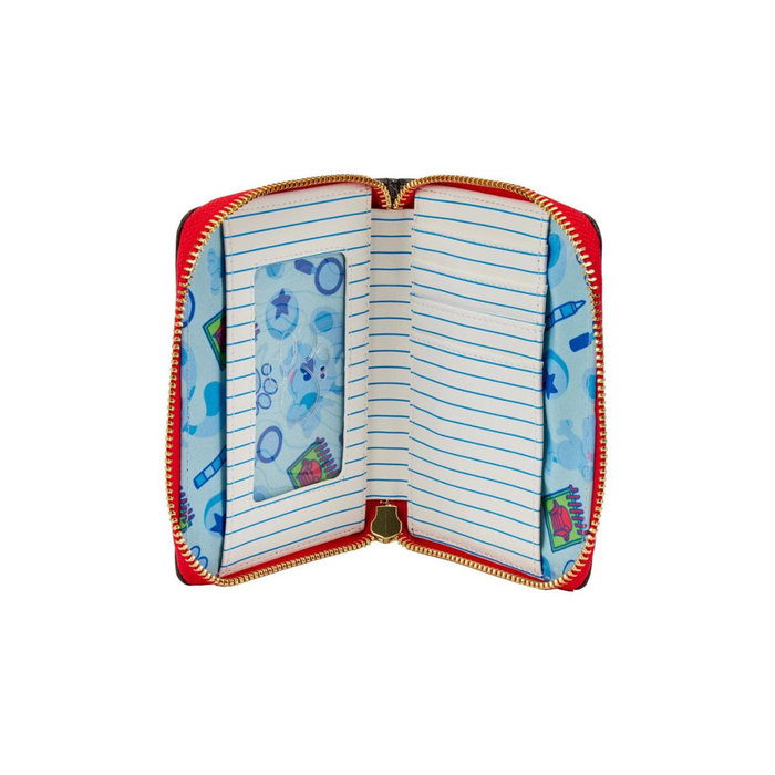 Loungefly Cartera con Cremallera Blues Clues Handy Dandy Notebook Piel Vegana Ranuras Tarjetas