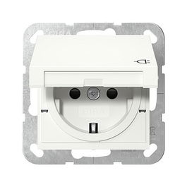 GIRA 441403 SCHUKO KD + SH System 55 Marco de Enchufe Blanco