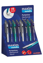 Portaminas Alpino Maxim Metallic 2,0 Mm Expositor De 24