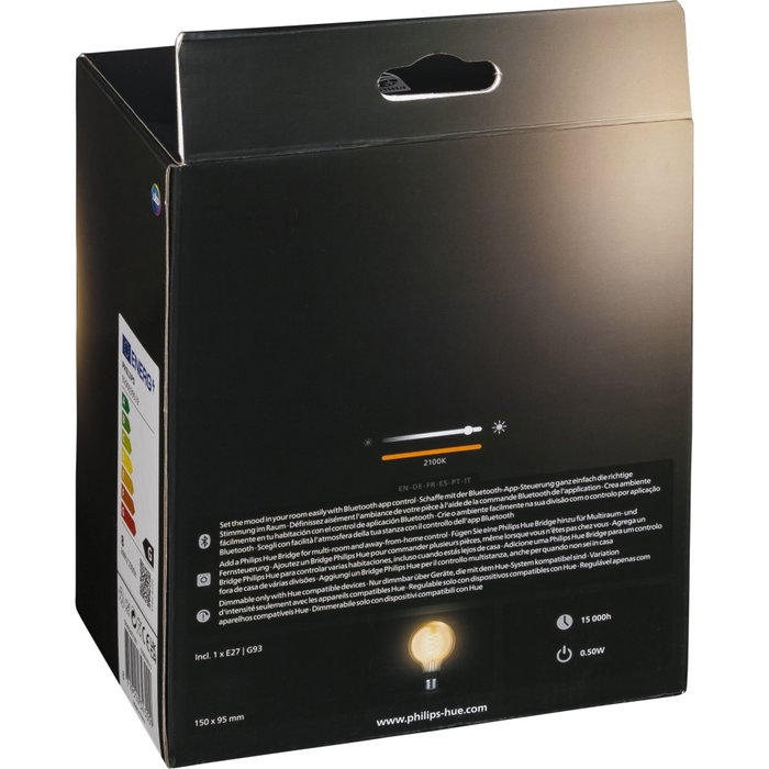 Philips Hue White Filament E27 Globe G93 550lm Philips Hue White Filament E27 Globe G93 550lm