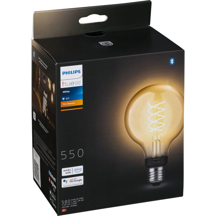 Philips Hue White Filament E27 Globe G93 550lm Philips Hue White Filament E27 Globe G93 550lm
