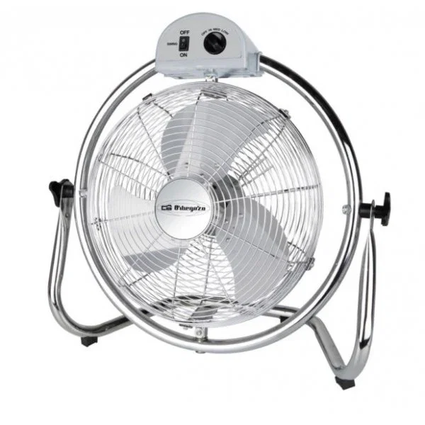 Orbegozo PWO 0936 Ventilador de Piso 35 cm, 3 Aspas, 3 Velocidades, 45W, Acero Inoxidable Gris para Piso, Mesa o Ventana