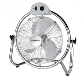 Orbegozo PWO 0936 Ventilador de Piso 35 cm, 3 Aspas, 3 Velocidades, 45W, Acero Inoxidable Gris para Piso, Mesa o Ventana
