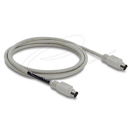 Delock Cable PS/2 87235, 6-p Mini-DIN Macho a Macho, 1.8 m, Color Beige