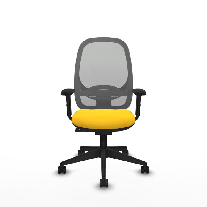 PIQUERAS Y CRESPO Silla de oficina Cilanco con mecanismo Sincro Amarillo y Gris
