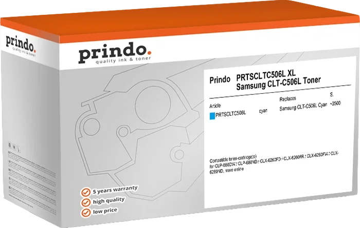 Prindo Tóner cian PRTSCLTC506L Classic XL Prindo Tóner cian PRTSCLTC506L Classic XL