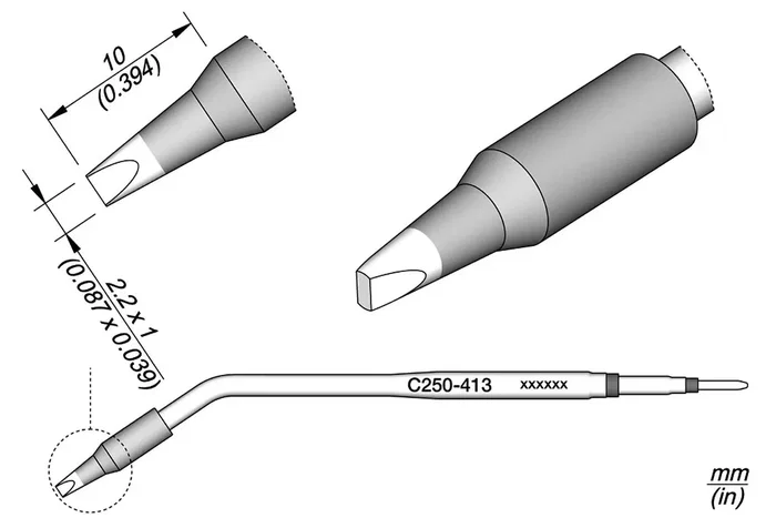 JBC TOOLS Pico tipo destornillador 2,2x1mm