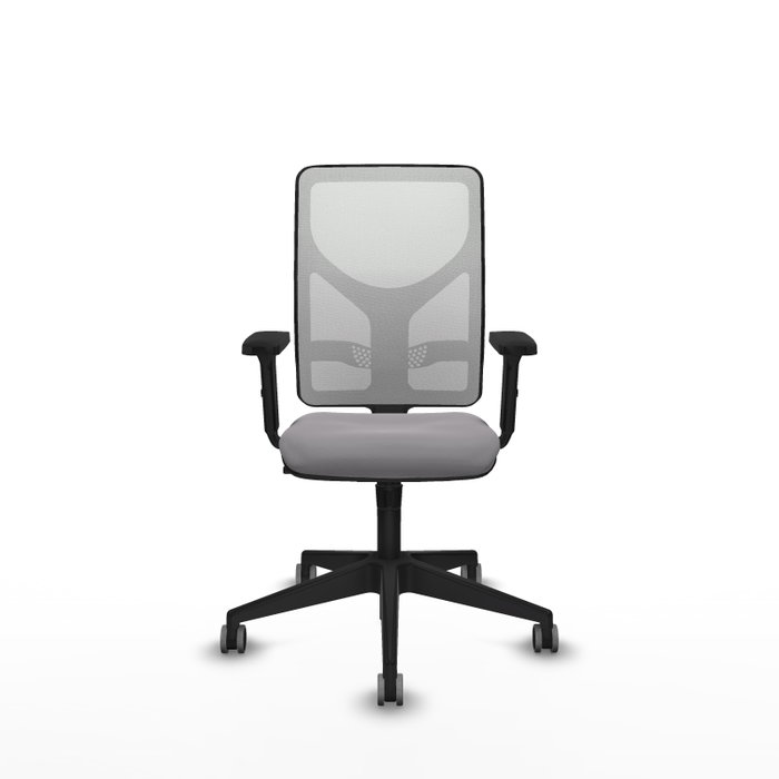 PIQUERAS Y CRESPO Silla de oficina Motilla con mecanismo Sincro, Gris y Blanco