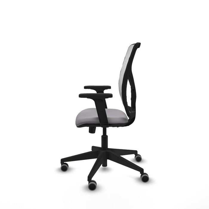 PIQUERAS Y CRESPO Silla de oficina Motilla con mecanismo Sincro, Gris y Blanco