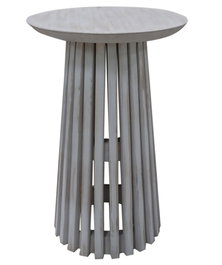 DKD Home Decor Mesita Auxiliar Mindi Decape Blanco