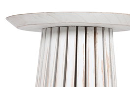 DKD Home Decor Mesita Auxiliar Estilo Scandi Blanco Mindi 40 x 60 x 40 cm