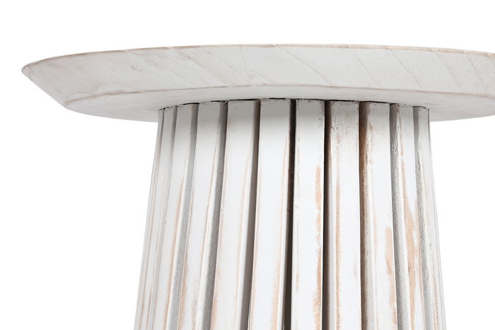 DKD Home Decor Mesita Auxiliar Estilo Scandi Blanco Mindi 40 x 60 x 40 cm DKD Home Decor Mesita Auxiliar Estilo Scandi Blanco Mindi 40 x 60 x 40 cm