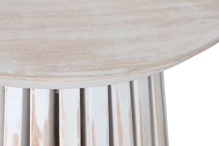 DKD Home Decor Mesita Auxiliar Estilo Scandi Blanco Mindi 40 x 60 x 40 cm DKD Home Decor Mesita Auxiliar Estilo Scandi Blanco Mindi 40 x 60 x 40 cm