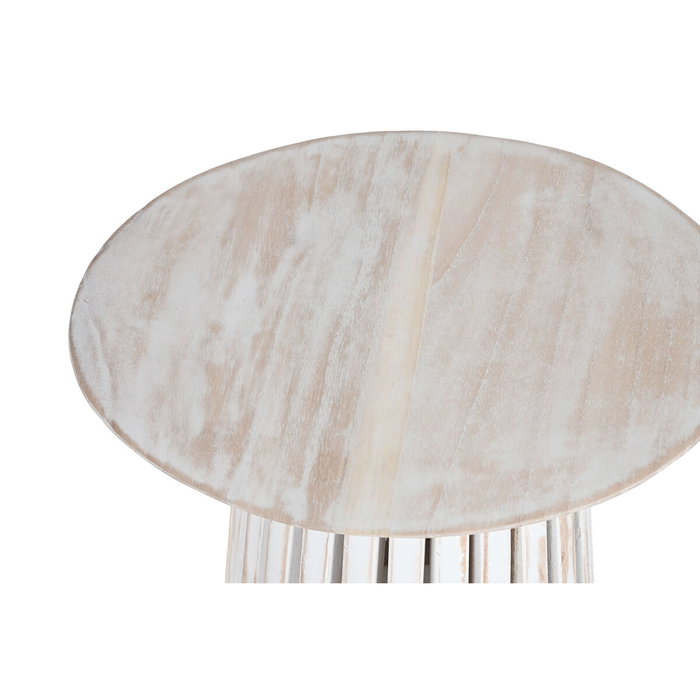 DKD Home Decor Mesita Auxiliar Mindi Decape Blanco DKD Home Decor Mesita Auxiliar Mindi Decape Blanco