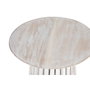 DKD Home Decor Mesita Auxiliar Mindi Decape Blanco