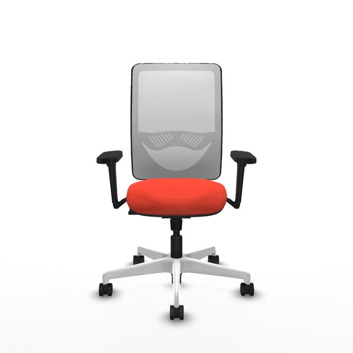 PIQUERAS Y CRESPO Silla de oficina Zulema con mecanismo Sincro, Naranja oscuro y Blanco PIQUERAS Y CRESPO Silla de oficina Zulema con mecanismo Sincro, Naranja oscuro y Blanco