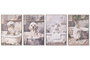 DKD Home Decor Cuadro Lienzo MDF 42x2,8x62 Animal Baño Surtido de 4