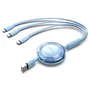 Vention Cable USB 3 en 1 con conectores USB-C y Lightning, 1.1m, Azul