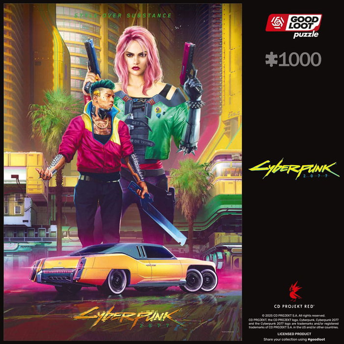 Cyberpunk 2077 Puzzle Kitsch Style (1000 piezas)