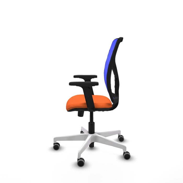 PIQUERAS Y CRESPO Silla de oficina Motilla con mecanismo Sincro, Tela Naranja y Malla Azul PIQUERAS Y CRESPO Silla de oficina Motilla con mecanismo Sincro, Tela Naranja y Malla Azul