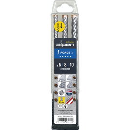 Alpen SDS+ FORCE X Box 3 piezas 6-8-10x160 mm