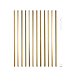 Abert Set 12 Pajitas + Cepillo Wine & Bar - Longitud 21.5 cm, Diámetro 0.6 cm