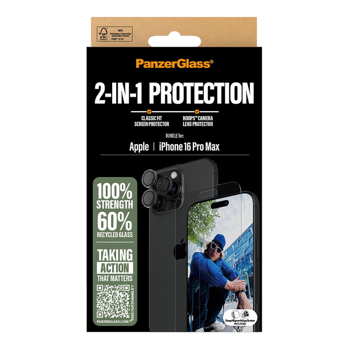 PanzerGlass 2-in-1 Bundle iPhone 16 Pro Max