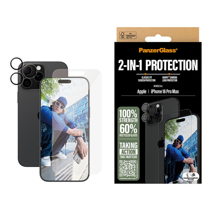PanzerGlass 2-in-1 Bundle iPhone 16 Pro Max