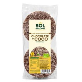 SOLNATURAL Tortitas de Arroz con Chocolate y Coco 100Gr. Bio