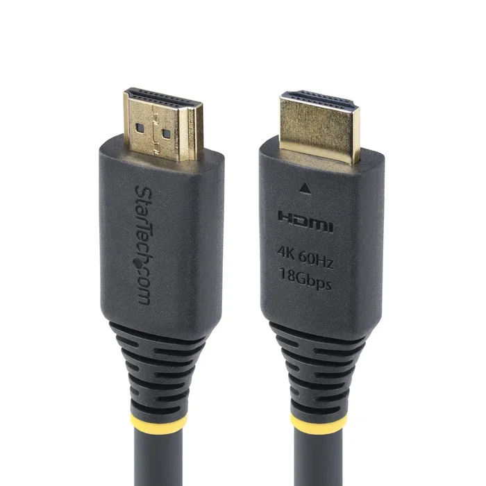 StarTech HDMI2-CABLE-4K60-5M Cable HDMI 2.0 Certificado Premium de 5m - 4K UHD a 60Hz, HDR10, ARC, HDCP 2.2, Ethernet, 18 Gbps, Conectores Chapados en Oro, Negro StarTech HDMI2-CABLE-4K60-5M Cable HDMI 2.0 Certificado Premium de 5m - 4K UHD a 60Hz, HDR10, ARC, HDCP 2.2, Ethernet, 18 Gbps, Conectores Chapados en Oro, Negro