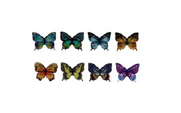 DKD Home Decor Imanes Multicolor 0.3 x 5 x 6 cm (32 Unidades) Mariposa