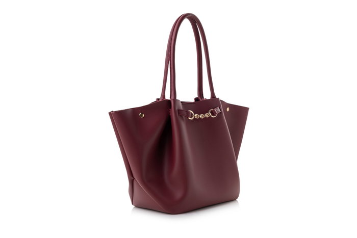 Lucky Bees 1249 Bolso de mano Rojo clarete de Piel de Polivinilo