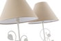 DKD Home Decor Lámpara de Sobremesa de Metal y Tela E14