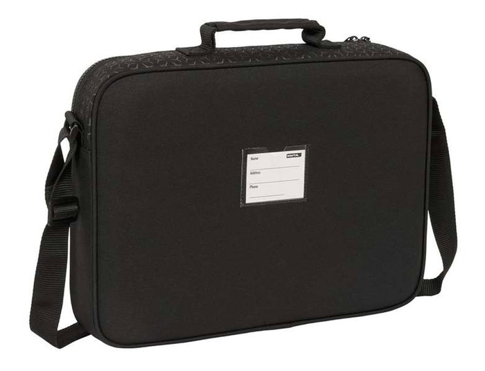 Cartera Escolar BlackFit8 Old school Negro Gris 38 x 28 x 6 cm