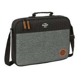 Cartera Escolar BlackFit8 Old school Negro Gris 38 x 28 x 6 cm