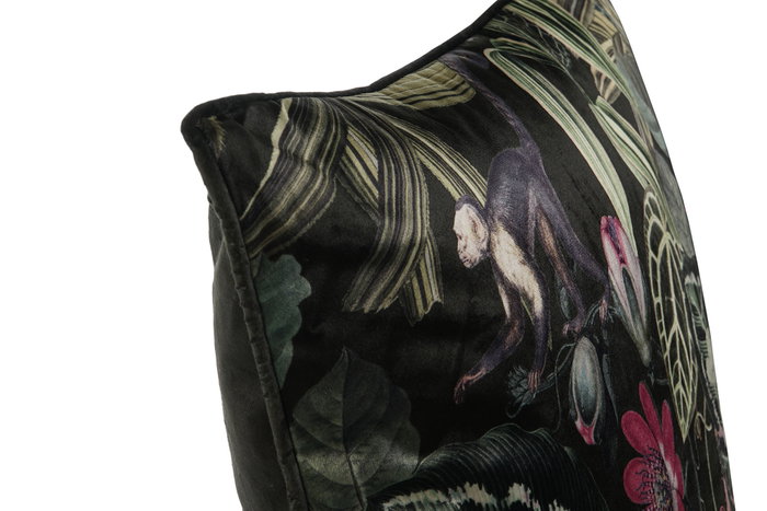 DKD Home Decor Cojín de Terciopelo Multicolor Impreso Junglechic23 DKD Home Decor Cojín de Terciopelo Multicolor Impreso Junglechic23