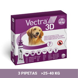 Vectra 3D Spot-On para Perros 25-40kg, 3 Pipetas
