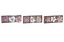 DKD Home Decor Decoración Colgante Navidad Fantasía Rosa Blanco Set de 3 Unidades