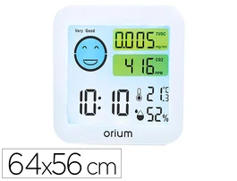 Cep Medidor de Aire Quaelis 20 Medidor de CO2 y COV Superficie 30 m2 Pantalla LCD Color Blanco 8x2,5x8 cms