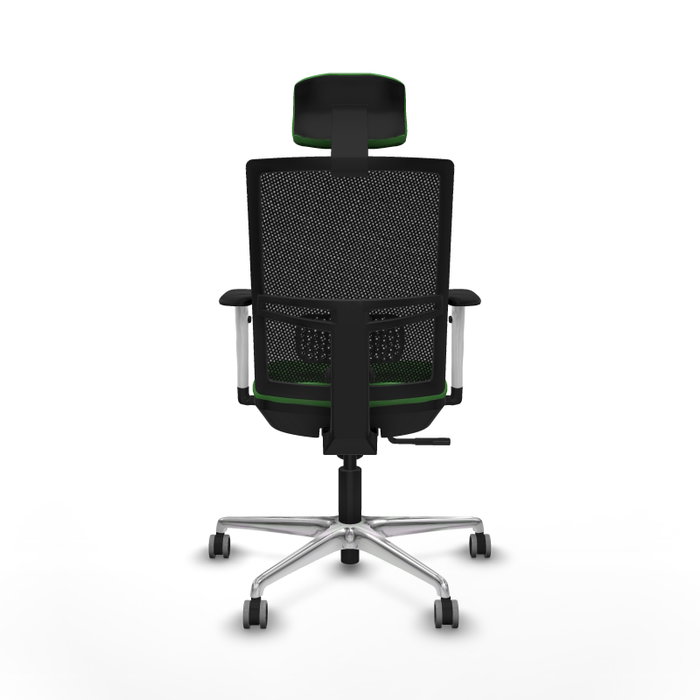 PIQUERAS Y CRESPO Silla de oficina Yunquera con mecanismo Sincro, Tela Verde y Malla Negra PIQUERAS Y CRESPO Silla de oficina Yunquera con mecanismo Sincro, Tela Verde y Malla Negra